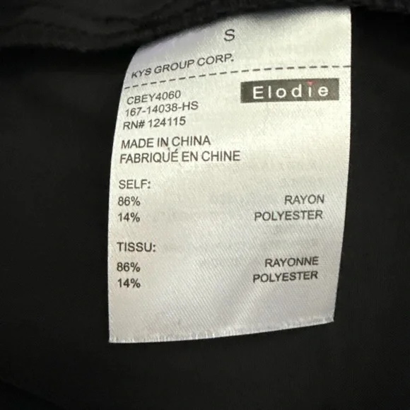 Anthropologie ELODIE Black Tapered Lightweight Joggers Drawstring Size Small NWT - Picture 4 of 4